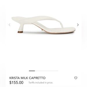 Tony Bianco size 6.5 Krista in Milk Capretto